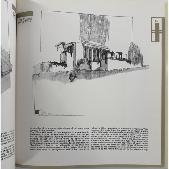 1968 The Early Work by Frank Lloyd Wright Archetecture Photos House Plans HC - Picture 8 of 11